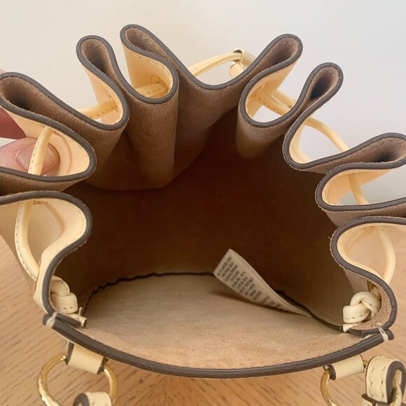 Ulla Johnson Women's Paloma Cream Ruched Leather Crossbody Bag - Picture 4 of 5